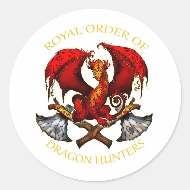 Sticker Rond Ordre royal des chasseurs de dragons (Devant)