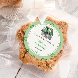 Sticker Rond Ordures Camion 1ère fête d'anniversaire