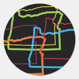 Sticker Rond oregon fierté flou