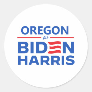 Sticker Rond Oregon pour Biden Harris