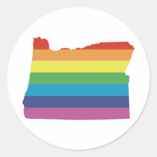 Sticker Rond oregon pride.