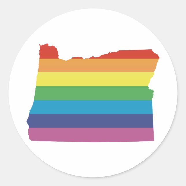 Sticker Rond oregon pride. (Devant)