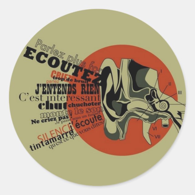 Sticker Rond Oreille (Devant)