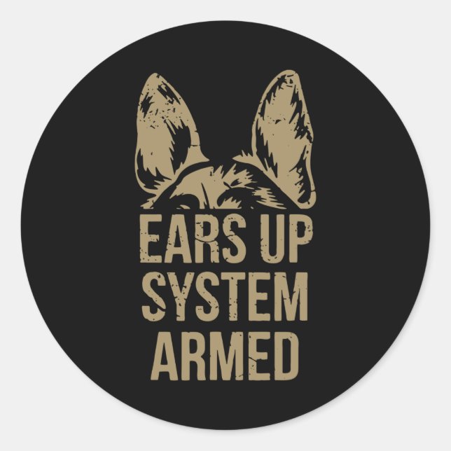 Sticker Rond oreilles de chien (Devant)