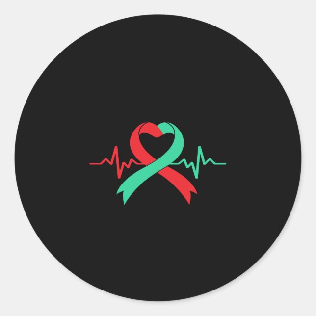 Sticker Rond Organ Donor Ogran Transplant Warrior Surgery (Devant)