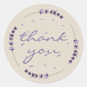 Sticker Rond Organisateur d'événement Fleur de Lavande remercie