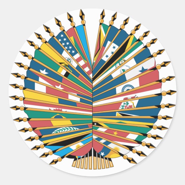 Sticker Rond Organisation des États américains (Devant)