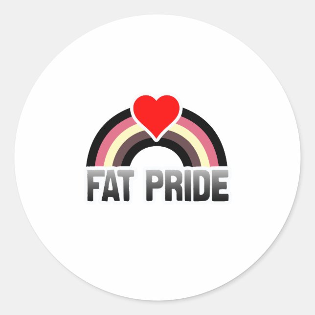 Sticker Rond Orgueil des gros (Devant)