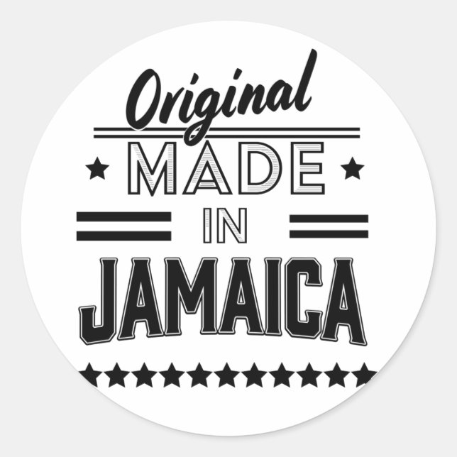 Sticker Rond Originaire de Jamaïque (Devant)