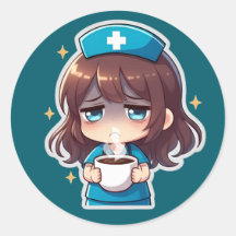 Original Chibi Nurse - Coffee with Tired