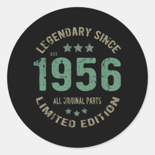 Sticker Rond Original depuis 1956 Cadeau d'anniversaire légenda