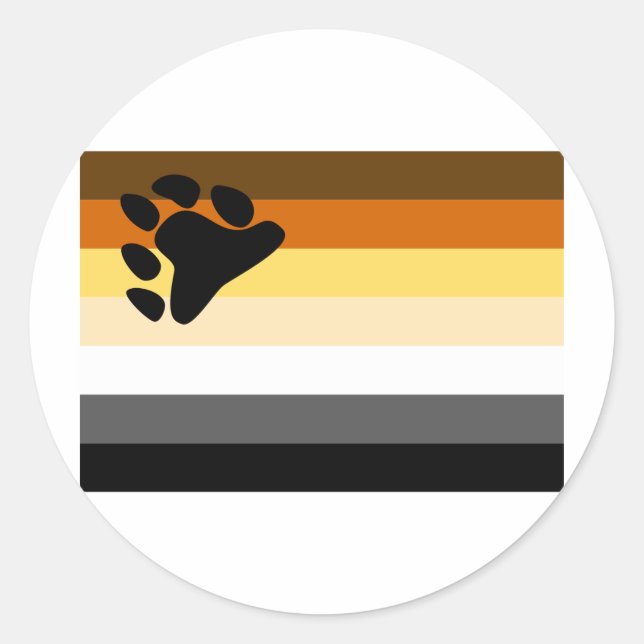 STICKER ROND ORIGINAL DU DRAPEAU D'OURS (Devant)