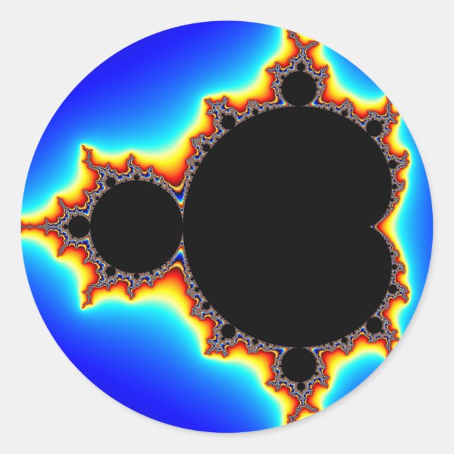 Sticker Rond Original Mandelbrot Set 03 - Fractal (Devant)