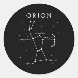 Sticker Rond Orion Constellation Astronomie Stargazing