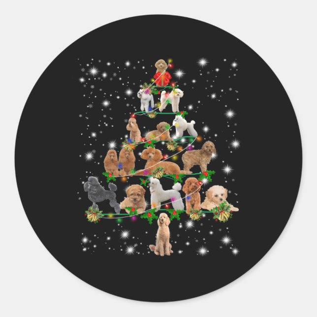 Sticker Rond Ornat Décor Poodarboré (Devant)