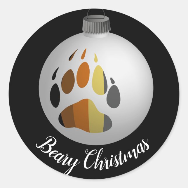 Sticker Rond Ornement de la patte d'ours (Devant)