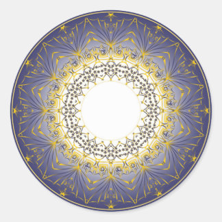 Sticker Rond Ornement Golden Elegance
