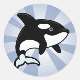 Sticker Rond Orque/épaulard mignons