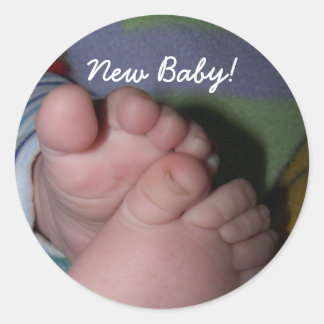 Sticker Rond orteils, Nouveau bébé !