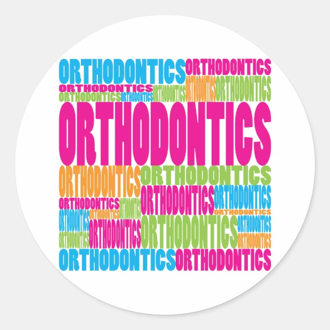 Sticker Rond Orthodontie colorée (Devant)