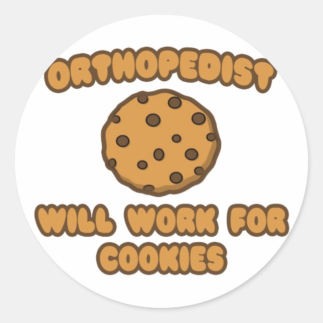 Sticker Rond Orthopédiste .. Fonctionnera pour les cookies (Devant)