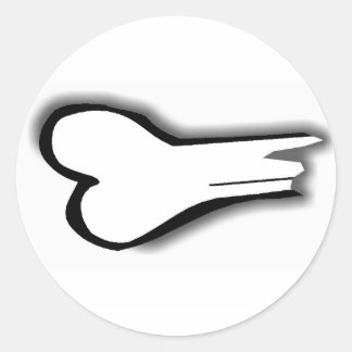 Sticker Rond Os brisé