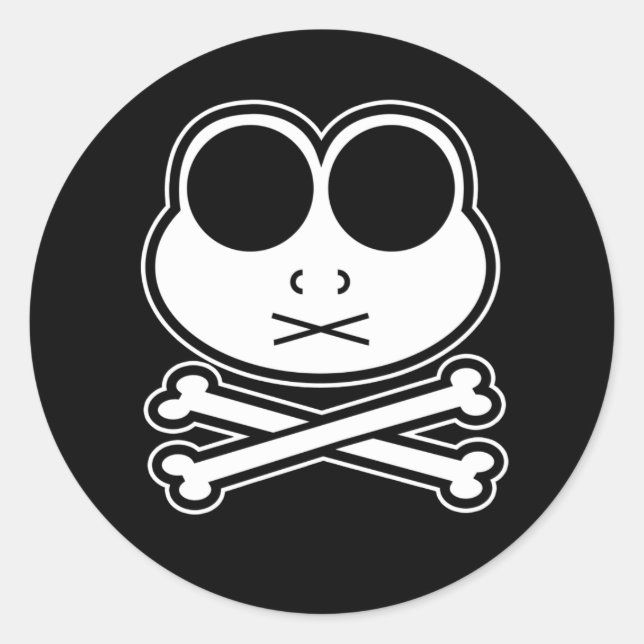 Sticker Rond Os croisé de grenouille (Devant)