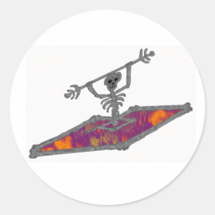 Sticker Rond Os Gravité Kayak