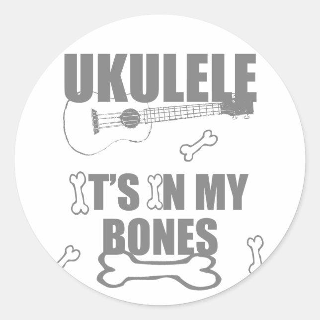 Sticker Rond Os Ukulele (Devant)