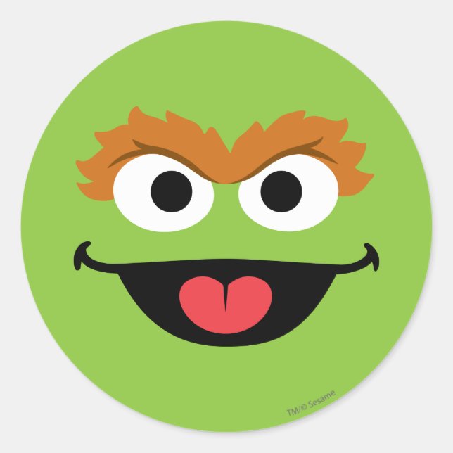 Sticker Rond Oscar Face Art (Devant)