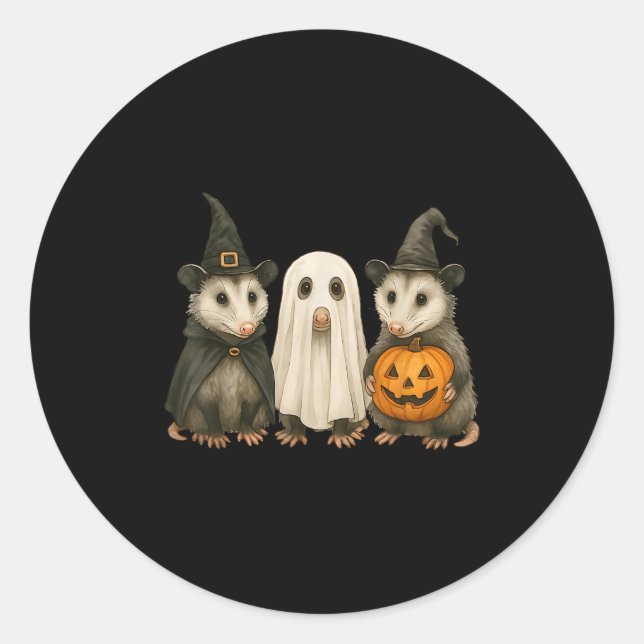 Sticker Rond Ossum Halloween Ssum Witch Ghost Pumpkin  (Devant)