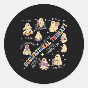 Sticker Rond Ot ergothérapeute Halloween Éffrayant