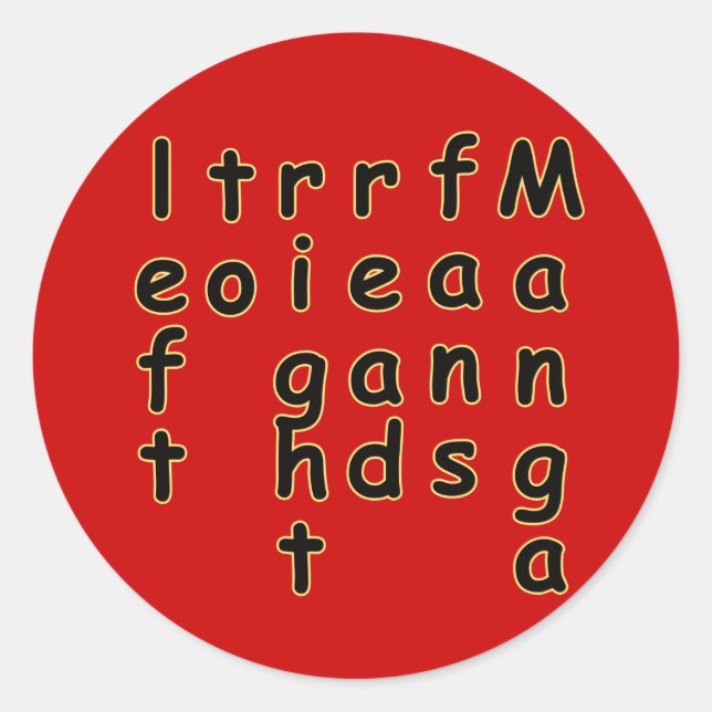 Sticker Rond Otaku Manga Fan Joke Feuilles d'autocollants (Devant)