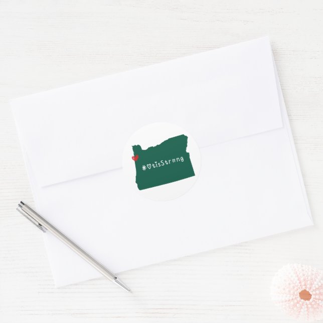 Sticker Rond Otis Strong Heart Green (Enveloppe)