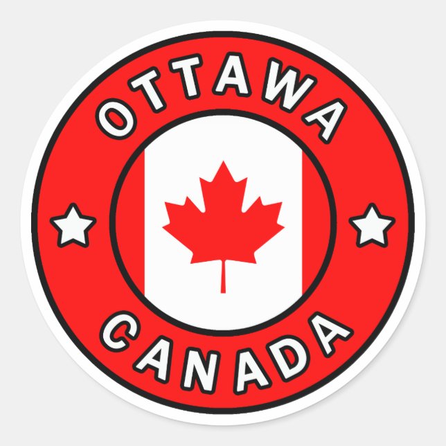 Sticker Rond Ottawa Canada (Devant)