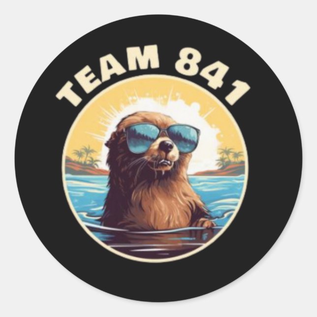 Sticker Rond Otter 841 Otter My Way California (Devant)