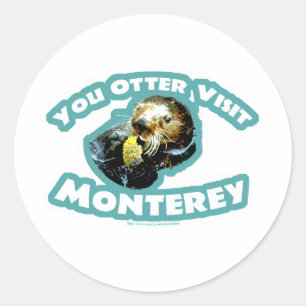 Sticker Rond Otter visite Monterey