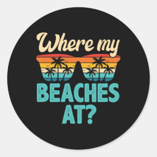 Sticker Rond Où Mes Plages À Tropical Beach Vacances Été