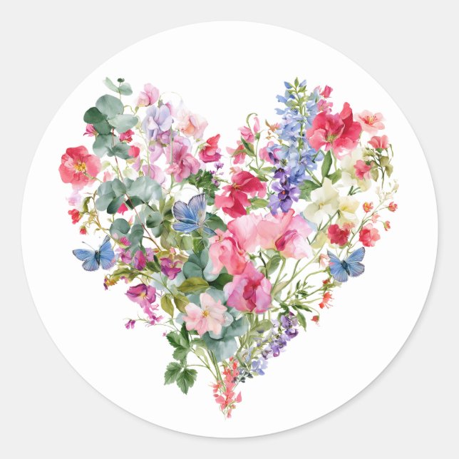 Sticker Rond Où poussent les fleurs sauvages | Merci (Devant)