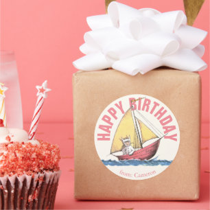 Sticker Rond Où sont les choses sauvages   Joyeux anniversaire