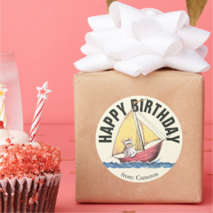 Sticker Rond Où sont les choses sauvages   Joyeux anniversaire