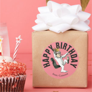 Sticker Rond Où sont les choses sauvages   Joyeux anniversaire