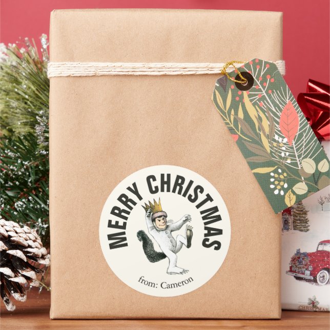 Sticker Rond Où sont les choses sauvages | Joyeux Noël (vacances)