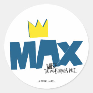 Sticker Rond Où sont les choses sauvages   Max et Couronne