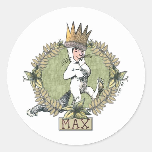 Sticker Rond Où sont les monstres ? | Badge Max (Devant)