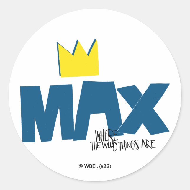 Sticker Rond Où sont les monstres ? | Max et la Couronne (Devant)