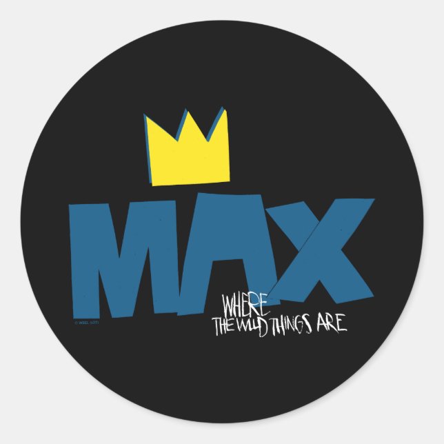 Sticker Rond Où sont les monstres ? | Max et la couronne (Devant)