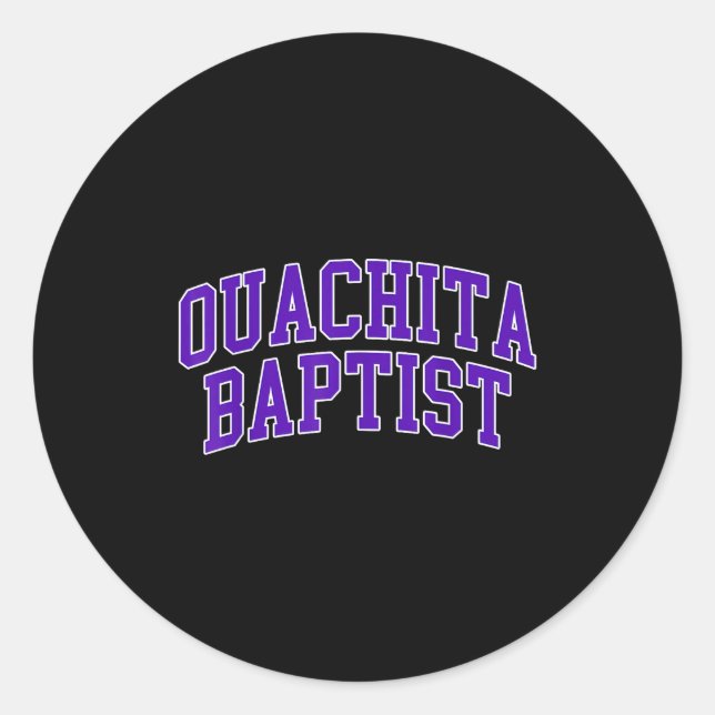Sticker Rond Ouachita Baptist University Athletics Vintage Arch (Devant)