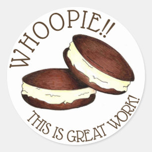 Sticker Rond Ouah ! Great Work PA Dutch Whoopie Pies Enseignant