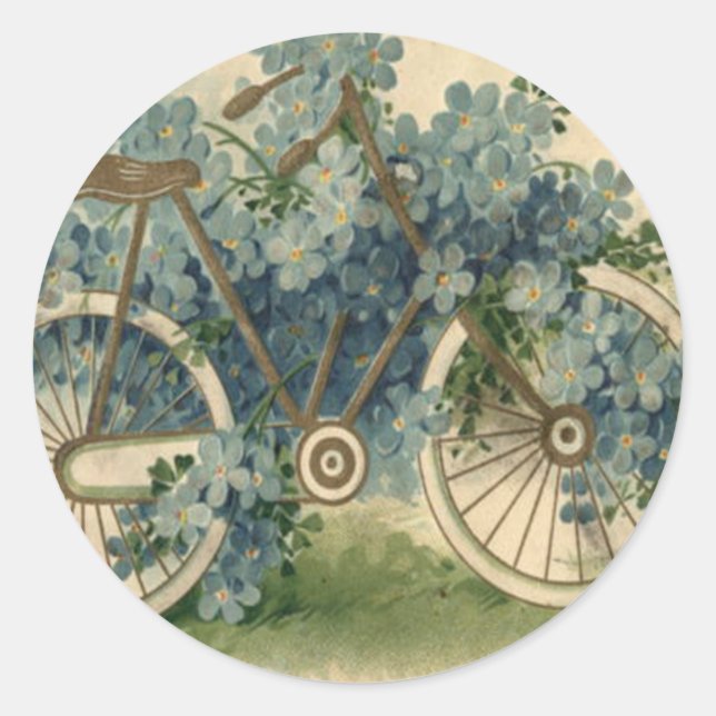 Sticker Rond Oublie-moi pas le vélo Anniversaire (Devant)